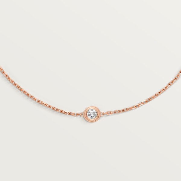 Cartier d'Amour 手鏈，小型款 18K玫瑰金，鑽石