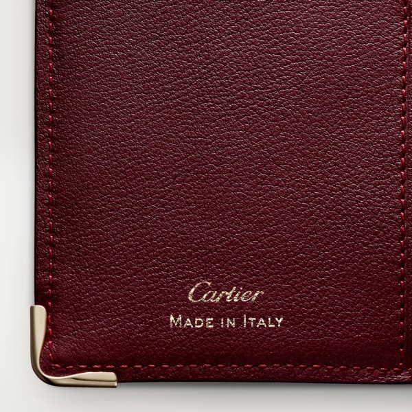 CRL3001574 - Card Holder, Must de Cartier - Burgundy calfskin, golden