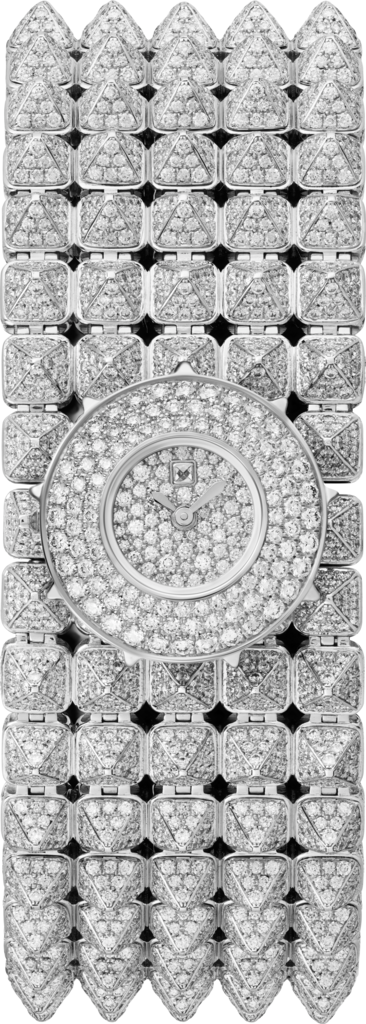Clash [un]limited watch21.4 mm, quartz movement, 18K white gold, diamonds, metal bracelet