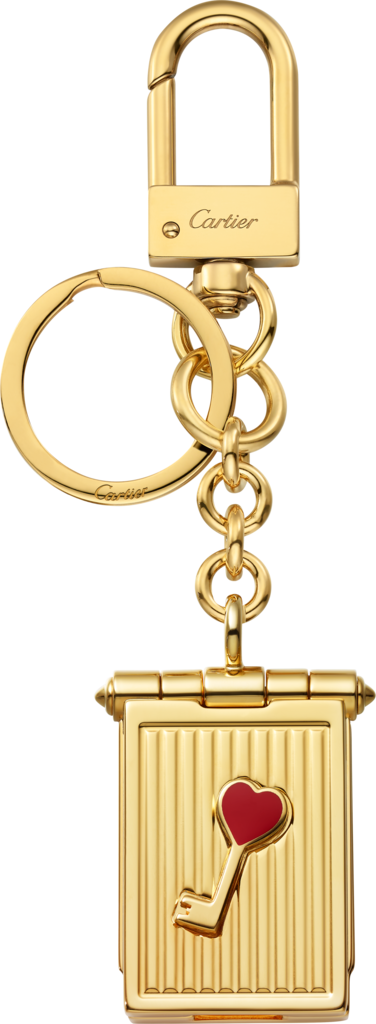 Diabolo de Cartier 相框鑰匙圈漆面金色飾面金屬