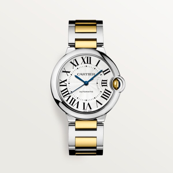Ballon Bleu de Cartier 腕錶 36毫米，自動上鏈機械機芯，18K黃金，精鋼