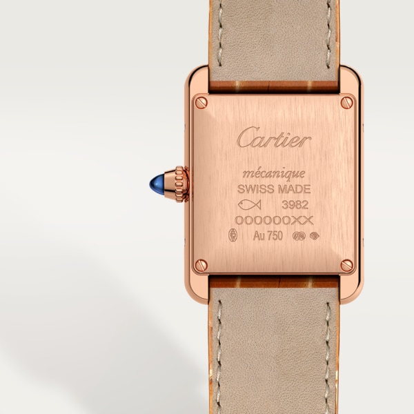 Tank Louis Cartier 腕錶 小型款，手動上鏈機械機芯，18K玫瑰金