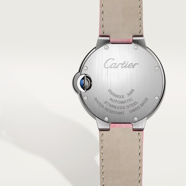 Ballon Bleu de Cartier 腕錶 33毫米，自動上鏈機械機芯，精鋼，皮革