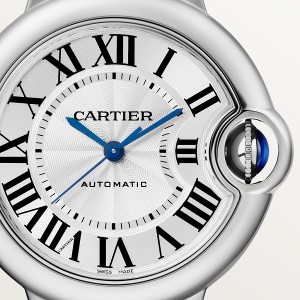 Ballon Bleu de Cartier 腕錶 33毫米，精鋼，皮革