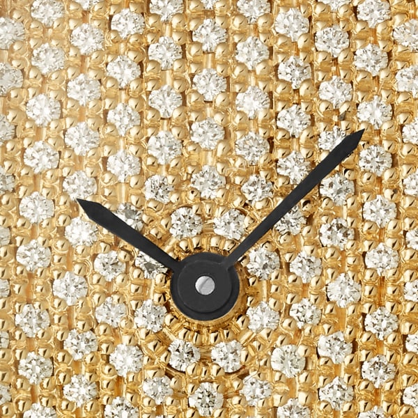 Cartier Libre 腕錶 中型款，手動上鏈機械機芯，18K黃金，鑽石，黃色藍寶石，黑色尖晶石