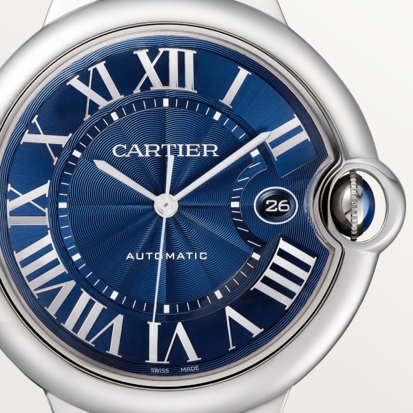 Ballon Bleu de Cartier 腕錶 42毫米，精鋼，皮革