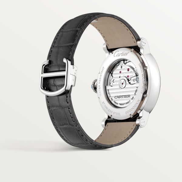 Rotonde de Cartier 大日曆逆跳雙時區晝夜顯示腕錶 42毫米，自動上鏈機械機芯，精鋼，皮革