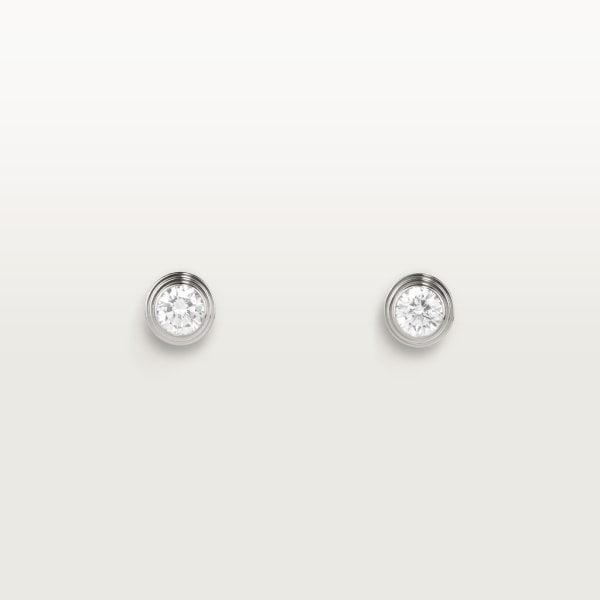 Cartier d'Amour earrings, medium model White gold, diamonds