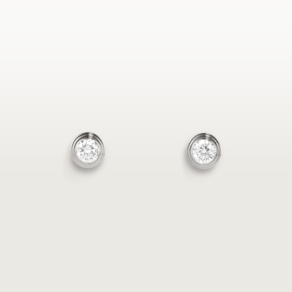 CRB8041400 - Diamants Légers earrings, MM - White gold, diamonds - Cartier