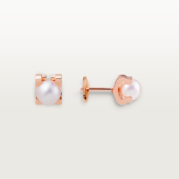 C de Cartier earrings Rose gold, pearl