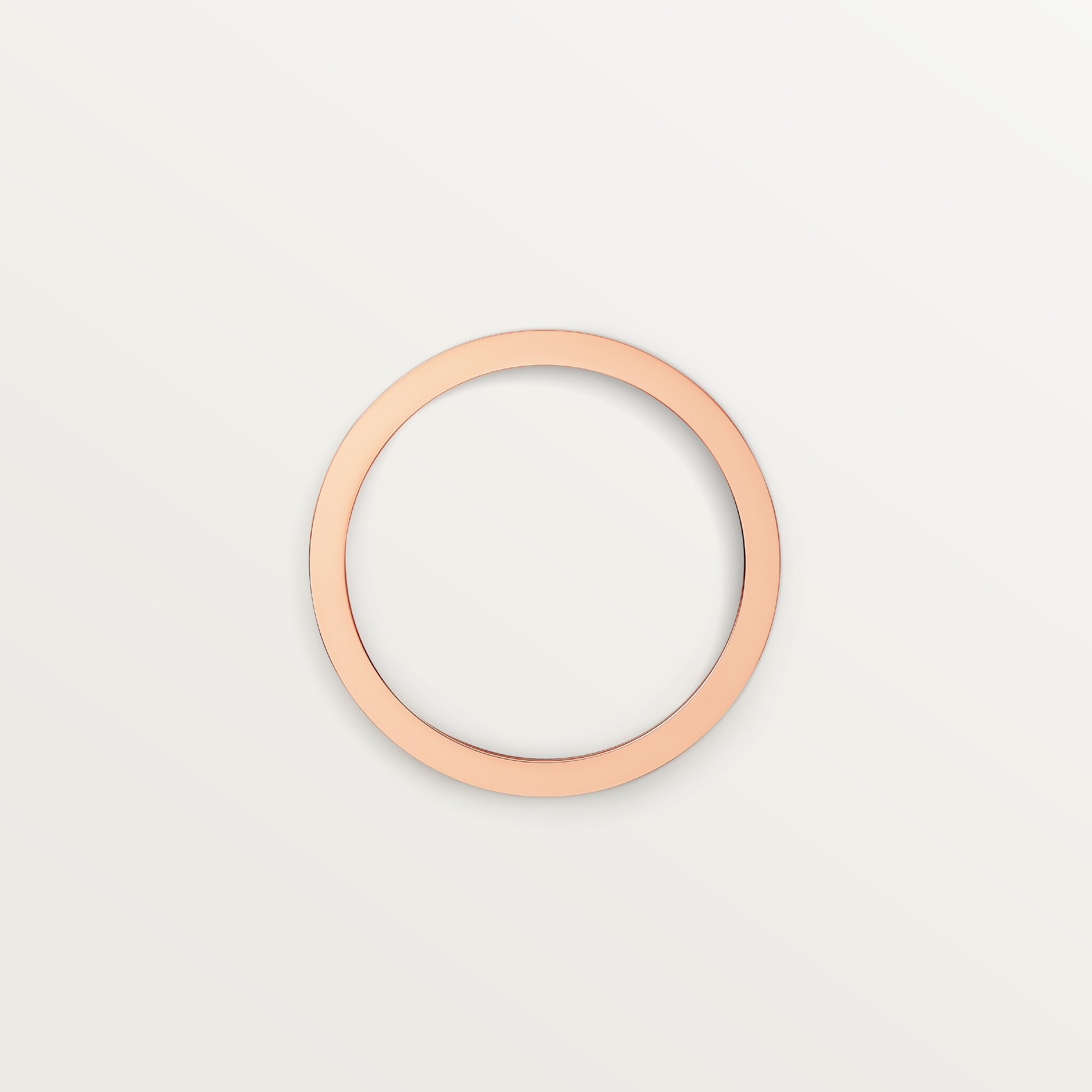 C de Cartier 結婚戒指，寬4毫米，1顆鑽石18K玫瑰金，鑽石