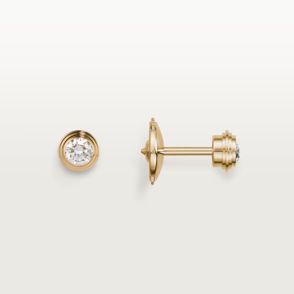 Cartier d'Amour 耳環，中型款 18K黃金，鑽石