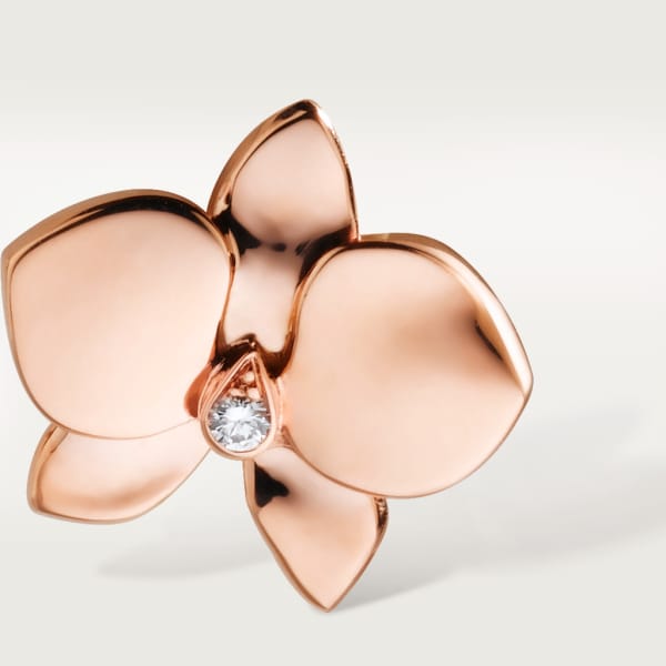 Caresse d’Orchidées par Cartier 耳環 玫瑰金，鑽石
