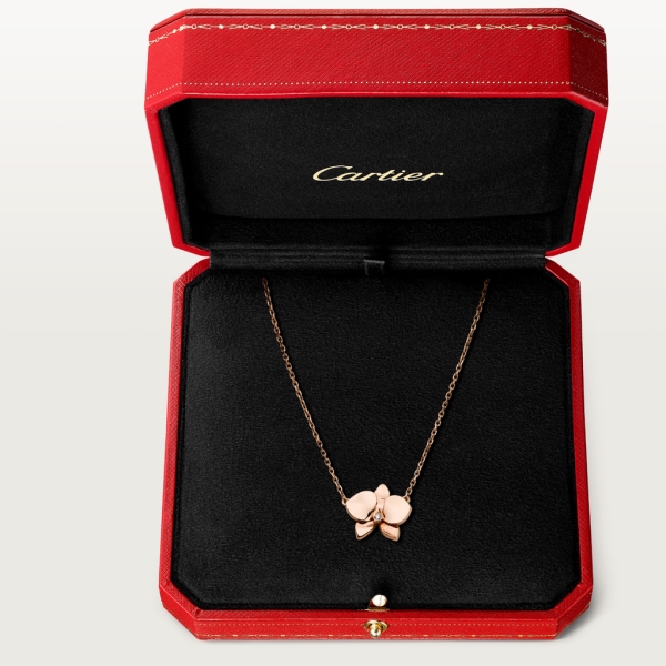 Caresse d'Orchidées par Cartier 項鏈 18K玫瑰金，鑽石