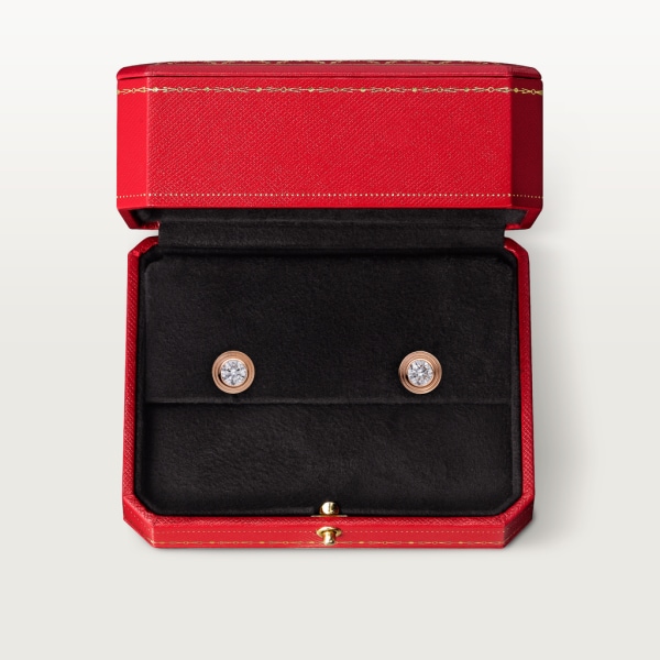 Cartier d'Amour 耳環，超小型款 玫瑰金，鑽石