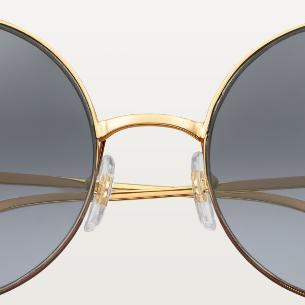 Panthère de Cartier sunglasses Champagne golden-finish metal, graduated grey lenses
