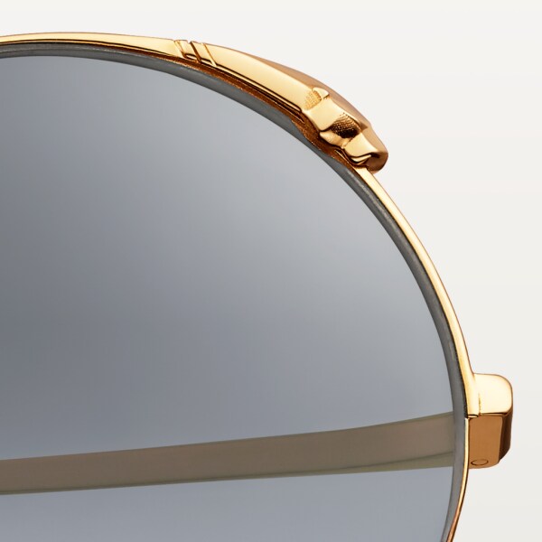 Panthère de Cartier sunglasses Champagne golden-finish metal, graduated grey lenses