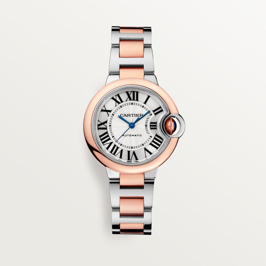 Ballon Bleu de Cartier 腕錶33毫米，自動上鏈機械機芯，18K玫瑰金，精鋼