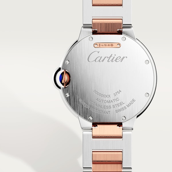 Cartier New Ballon Bleu 33mm W6920098 MOP Steel Gold Box/Paper/Warranty #CA63
