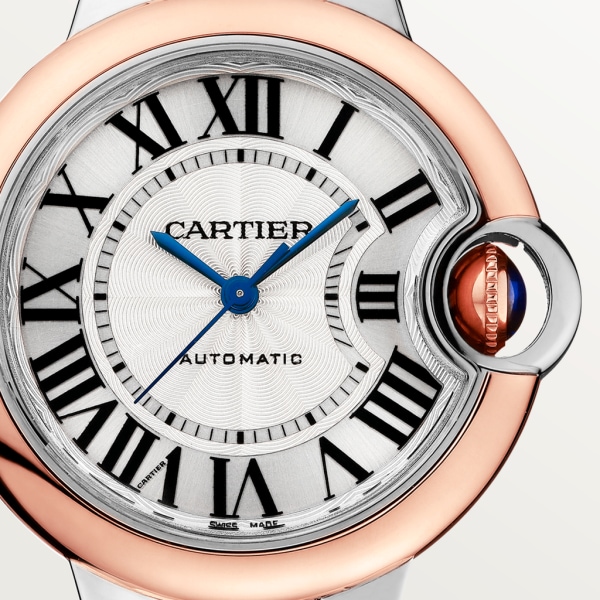Ballon Bleu de Cartier 腕錶 33毫米，自動上鏈機械機芯，18K玫瑰金，精鋼