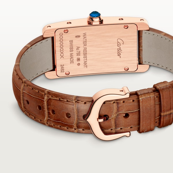 Cartier Santos-Dumont Brown Leather Mechanical Men's Watch W2020067
