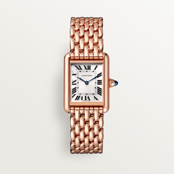 Cartier Tank Anglaise 18k Rose Gold and Steel