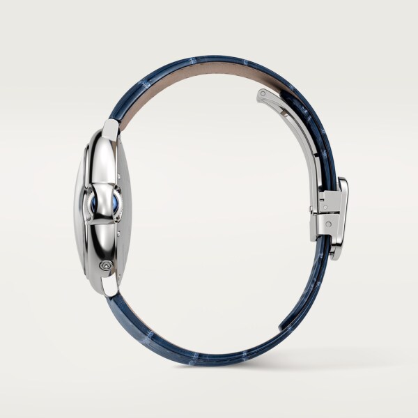 Ballon Bleu de Cartier 腕錶 37毫米，自動上鏈機械機芯，精鋼，皮革