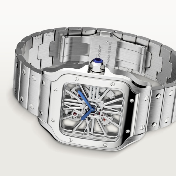 Santos de Cartier 腕錶 大型款，手動上鏈機械機芯，精鋼