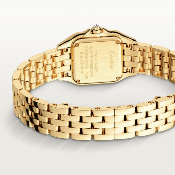 Panthère de Cartier 腕錶 小型款，石英機芯，18K黃金，鑽石
