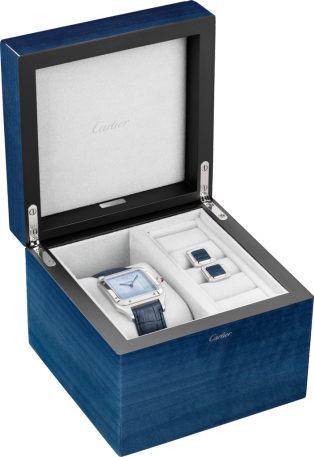 名貴 Santos-Dumont 盒子 特大型款950/1000鉑金腕錶及名貴 Santos-Dumont 盒子，100件獨立編號限量款式