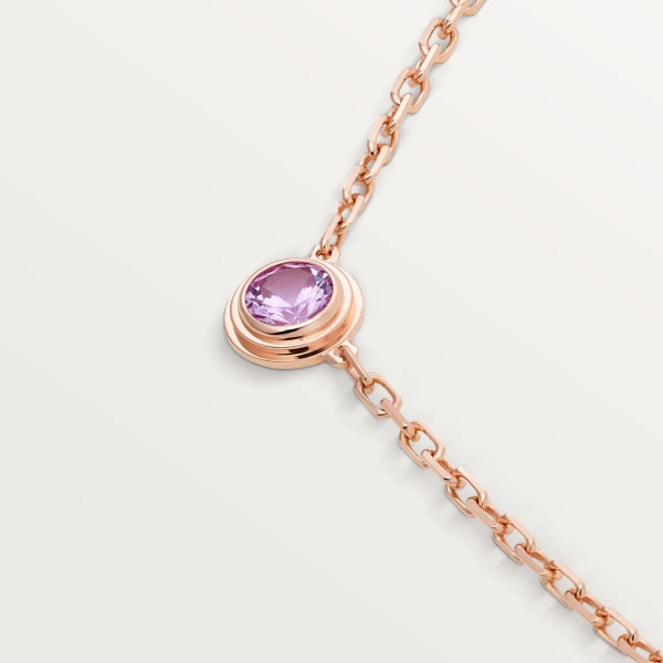 Cartier d'Amour 項鏈 18K玫瑰金，粉紅色藍寶石