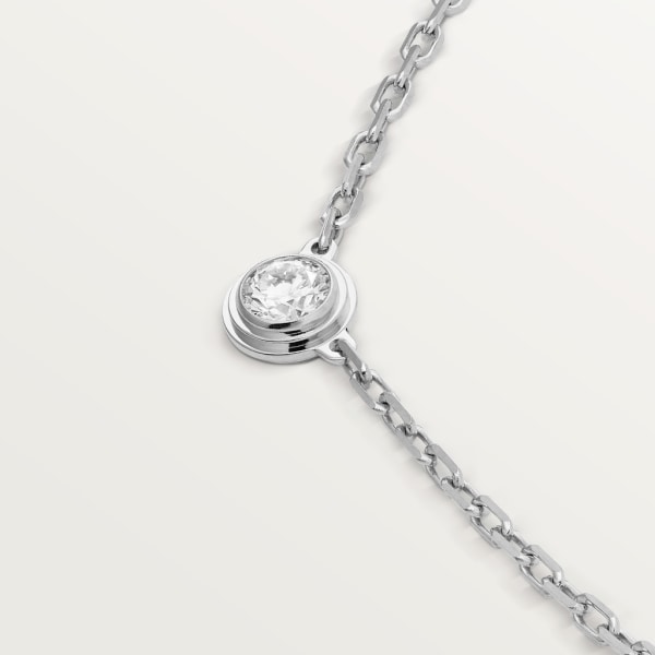 Cartier d'Amour 項鏈，小型款 18K白色黃金，鑽石