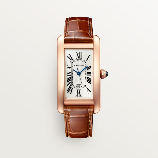Cartier Santos Dumont Large Steel Rose Gold Mens Watch W2SA0011 Unworn