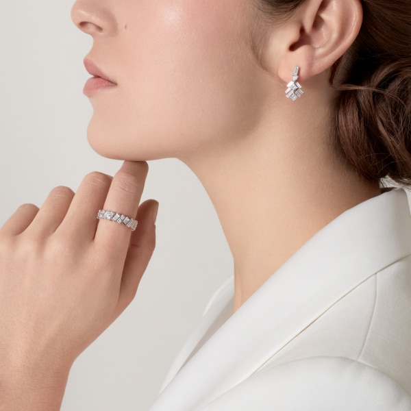 Reflection de Cartier 耳環 18K白色黃金，鑽石