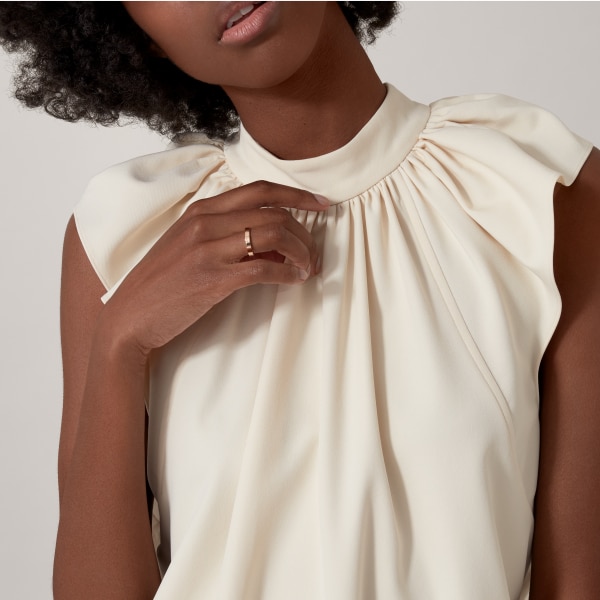 C de Cartier 結婚戒指，寬3毫米 玫瑰金