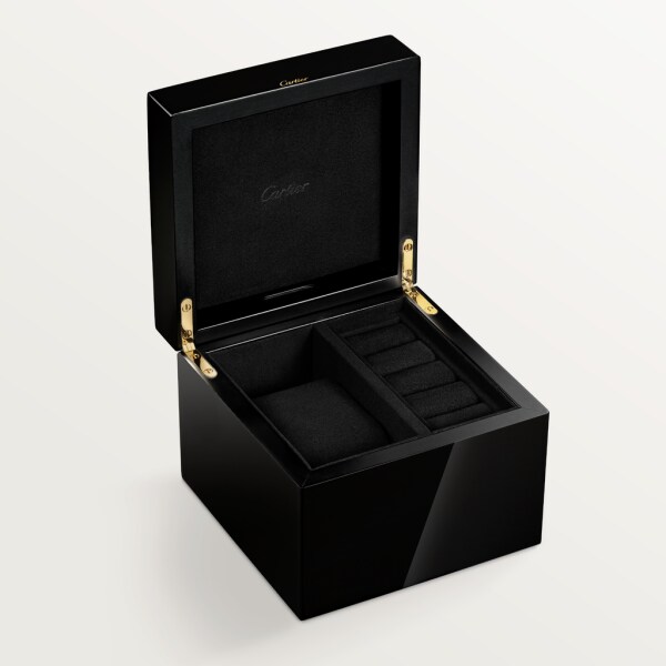 Pasha de Cartier 腕錶及袖扣盒 盒子，漆面木材