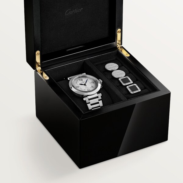 Pasha de Cartier 腕錶及袖扣盒 盒子，漆面木材