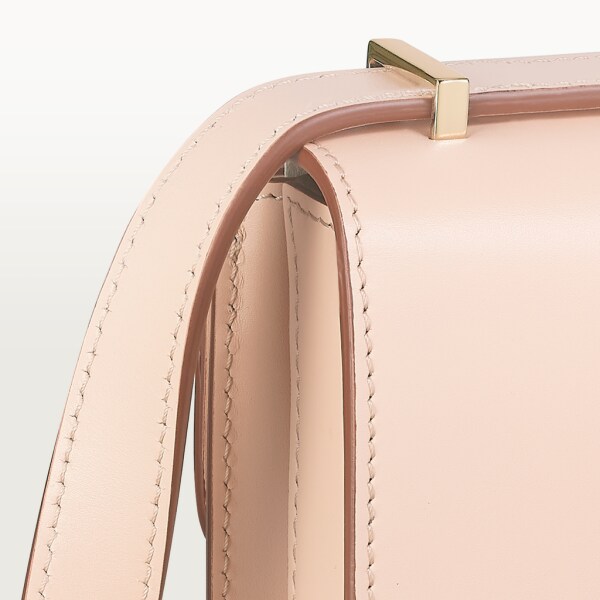 Double C de Cartier 手袋，袖珍款 粉紅色小牛皮，金色及粉紅色琺瑯飾面