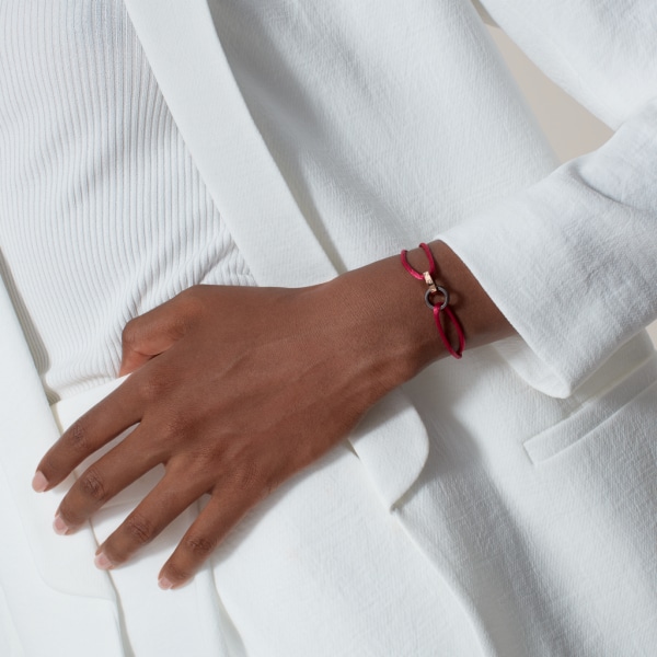 Love 手鐲 18K玫瑰金，陶瓷，鑽石