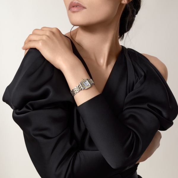 Panthère de Cartier 腕錶 小型款，石英機芯，18K黃金，精鋼