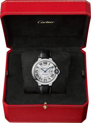 Ballon Bleu de Cartier 腕錶 40毫米，自動上鏈機械機芯，精鋼，皮革