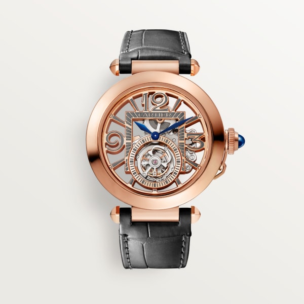 Pasha de Cartier 腕錶 41毫米，手動上鏈機械機芯，18K玫瑰金，2條可更換式皮革錶帶