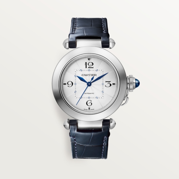 Pasha de Cartier 腕錶 35毫米，自動上鏈機械機芯，精鋼，2條可更換式皮革錶帶