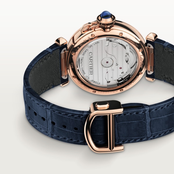 Pasha de Cartier 腕錶 35毫米，自動上鏈機械機芯，18K玫瑰金，2條可更換式皮革錶帶