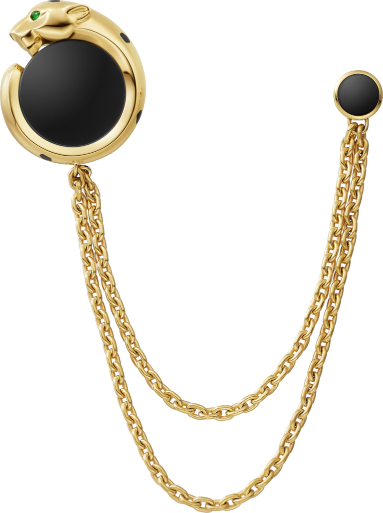 Panthère de Cartier 口袋珠寶黃金，縞瑪瑙，沙弗萊石及黑色亮漆