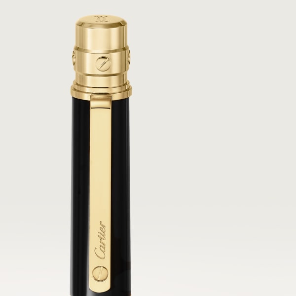 Santos de Cartier 原子筆 大型款，複合材質，金色飾面