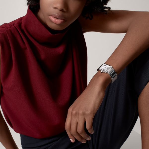 Tank Must de Cartier 腕錶 大型款，高效能石英機芯，精鋼