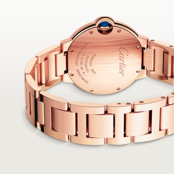 Ballon Bleu de Cartier 腕錶 36毫米，自動上鏈機械機芯，18K玫瑰金，鑽石