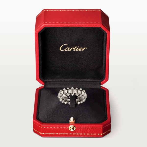 Clash de Cartier 戒指，中型款 非鍍銠飾面18K白色黃金