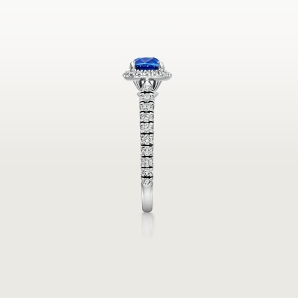 Cartier Destinée Solitaire with coloured stone Platinum, sapphire, diamonds